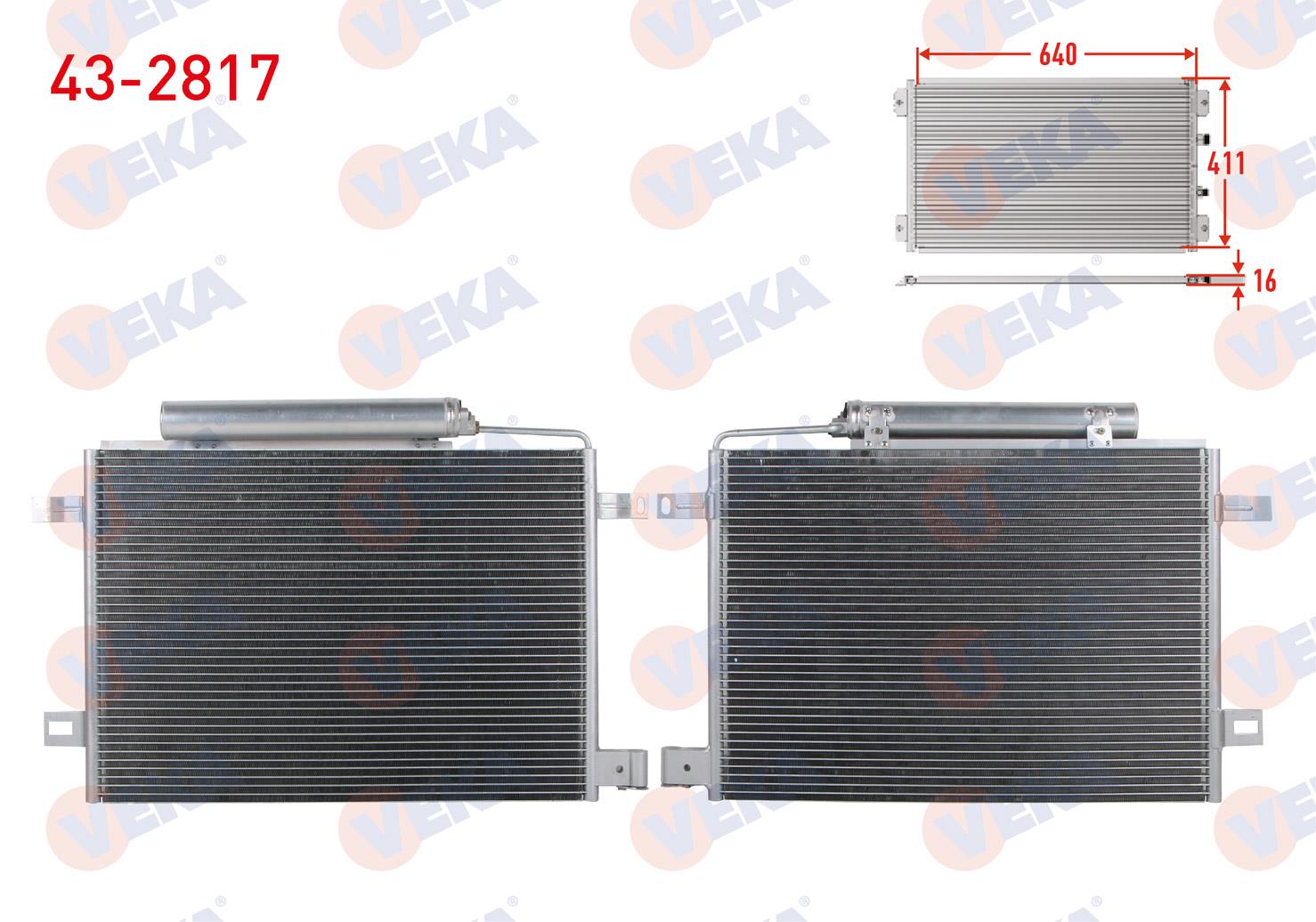 VEKA432817-Klima Radyatörü (Kondenser)