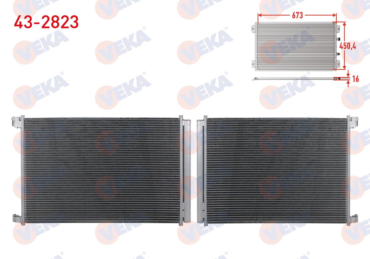 VEKA432823-Klima Radyatörü (Kondenser)
