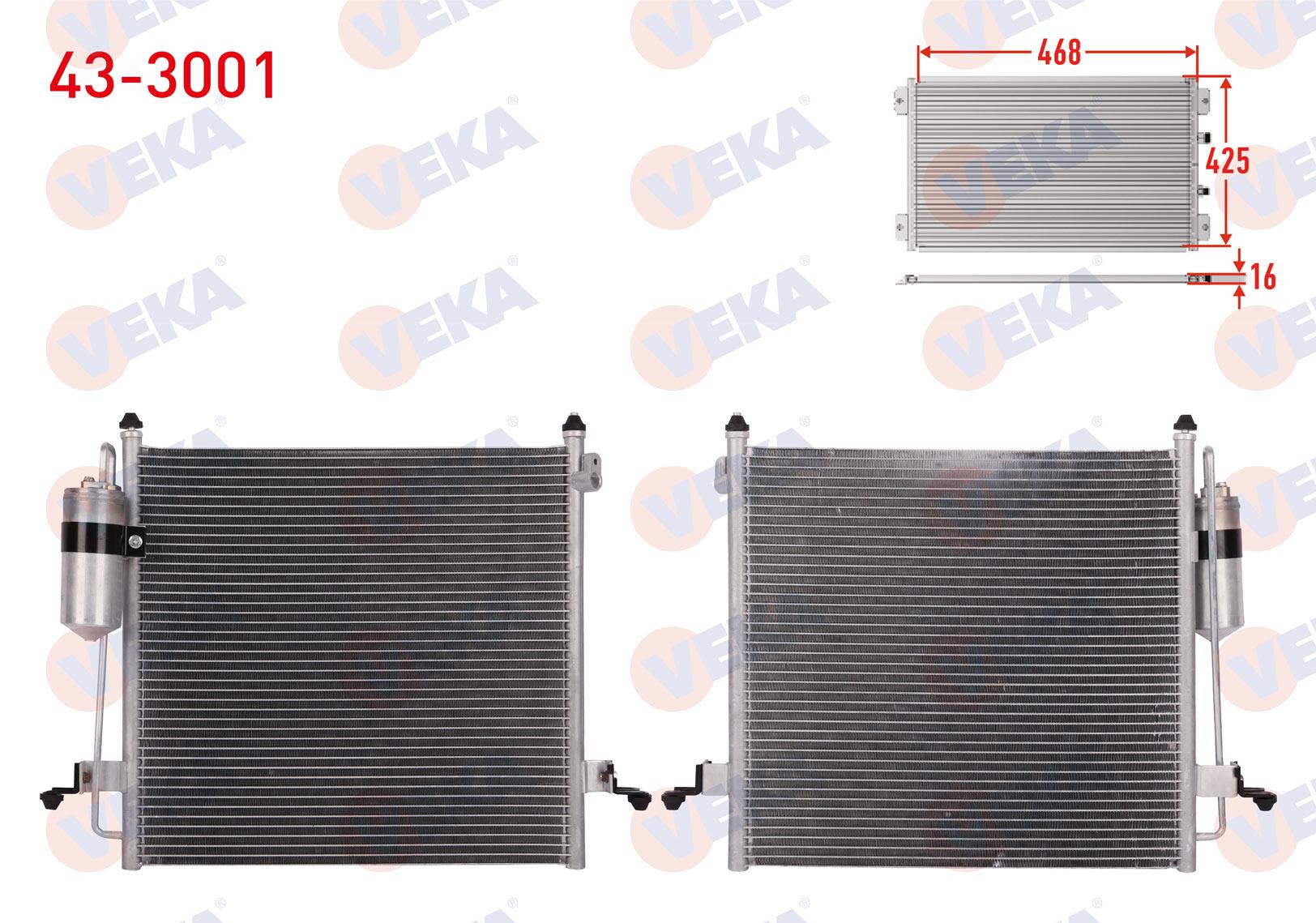 VEKA433001-Klima Radyatörü (Kondenser)