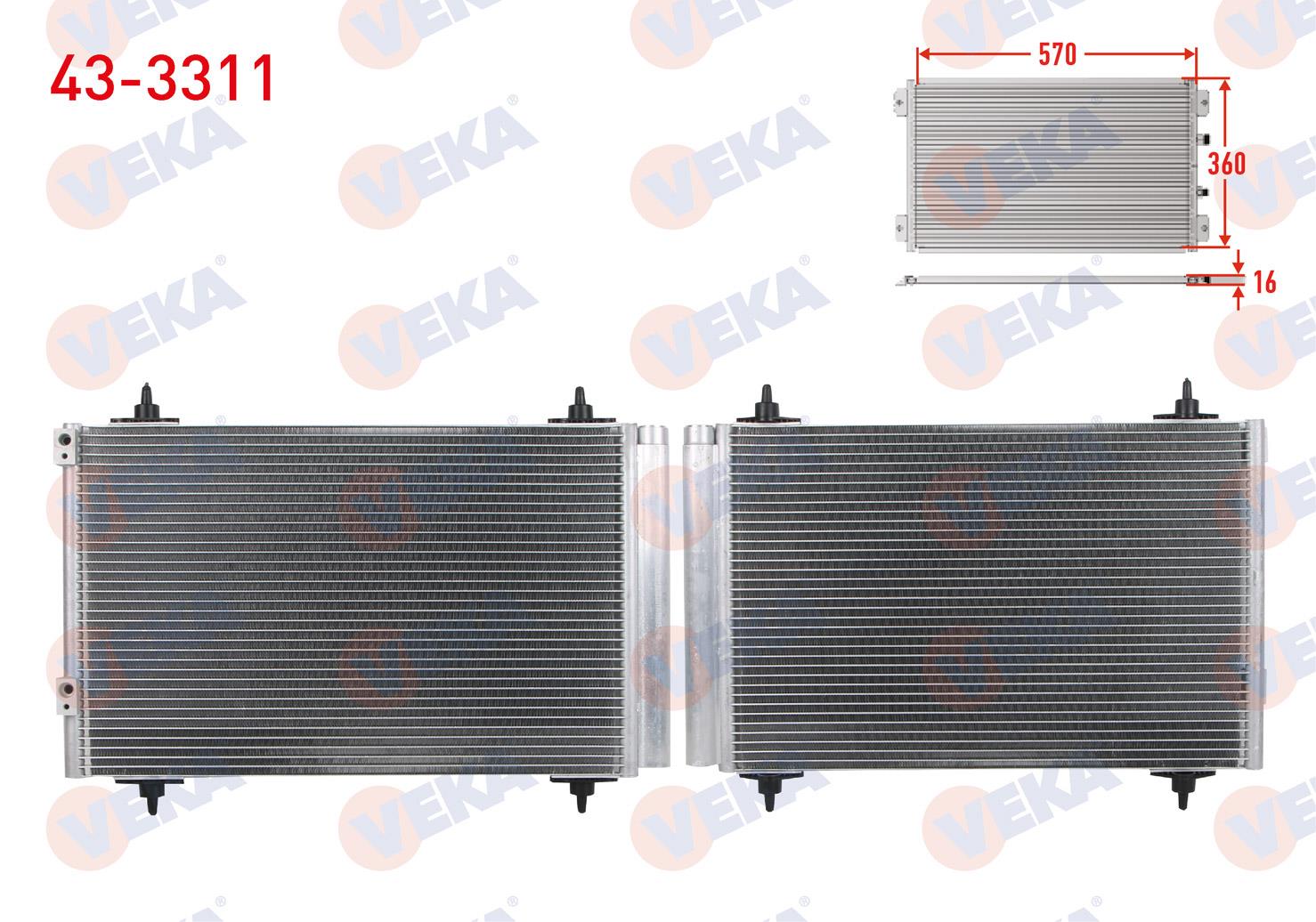 VEKA433311-Klima Radyatörü (Kondenser)