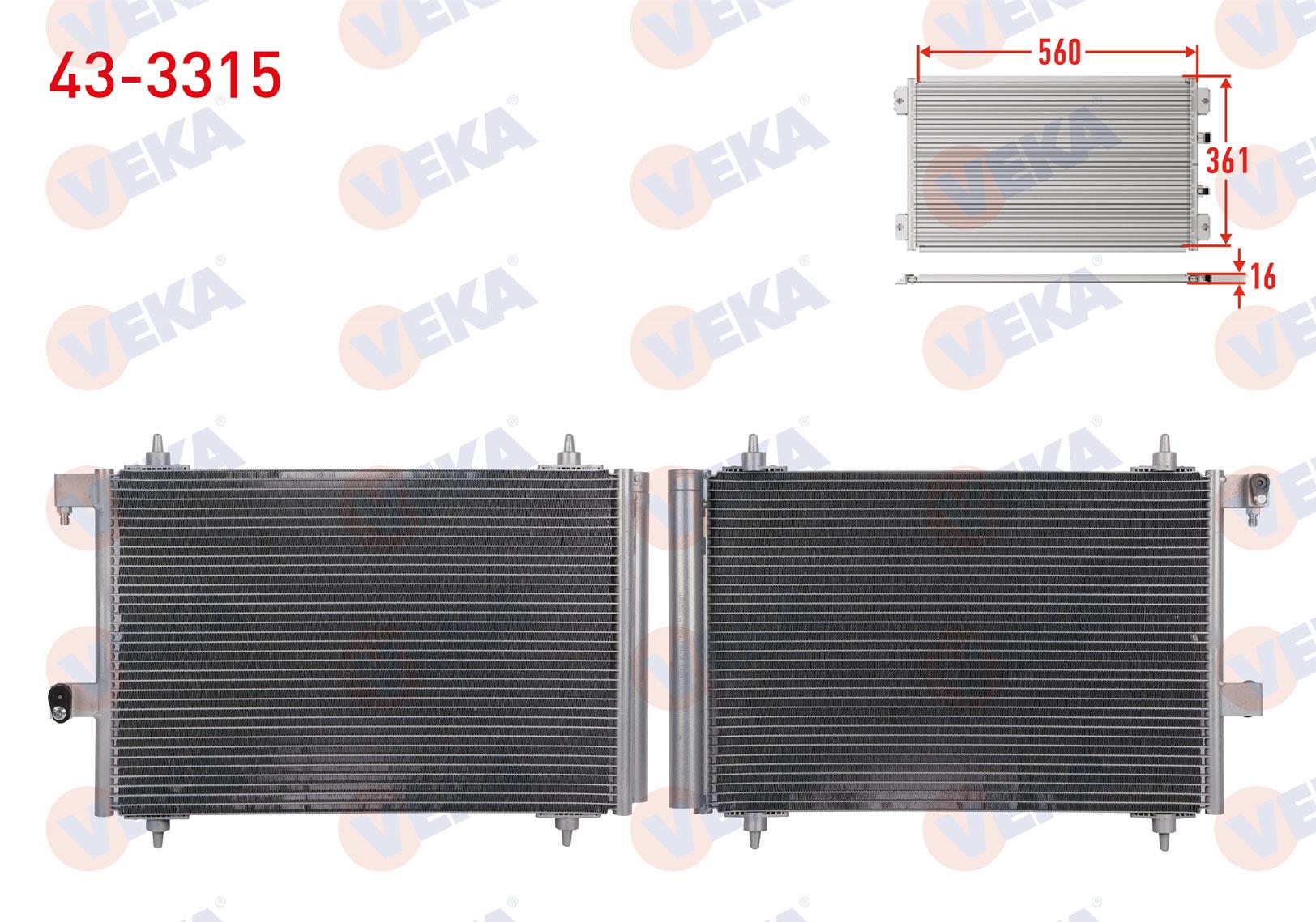 VEKA433315-Klima Radyatörü (Kondenser)