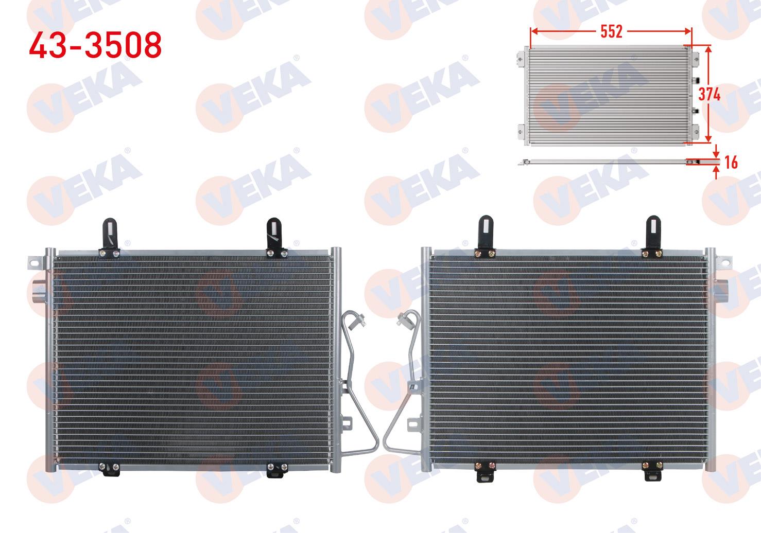 VEKA433508-Klima Radyatörü (Kondenser)