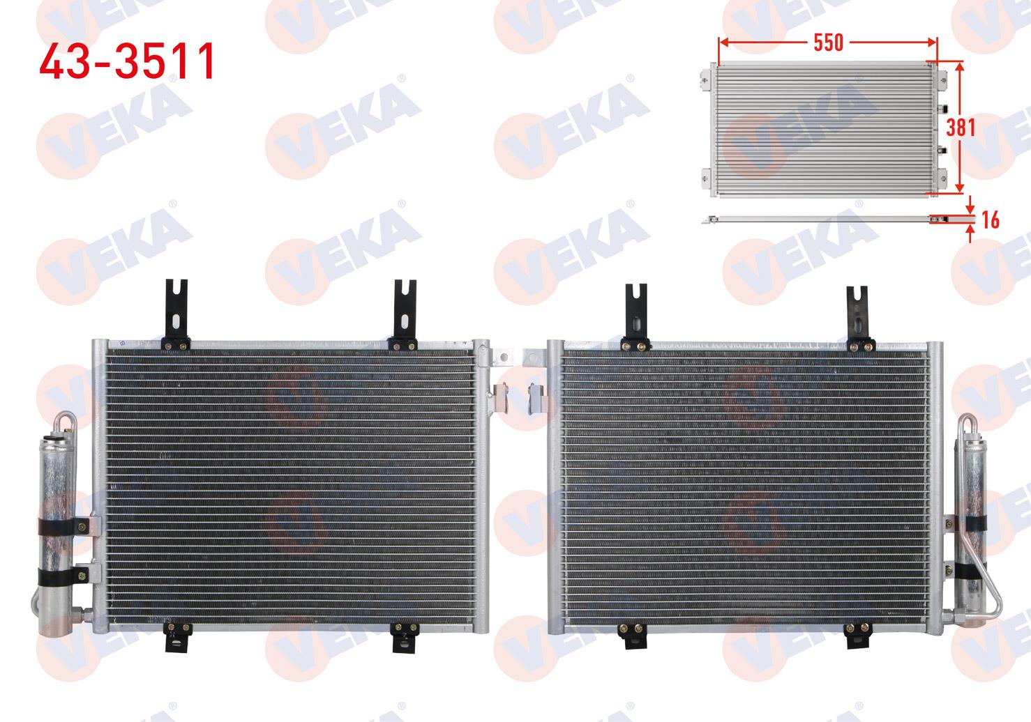 VEKA433511-Klima Radyatörü (Kondenser)