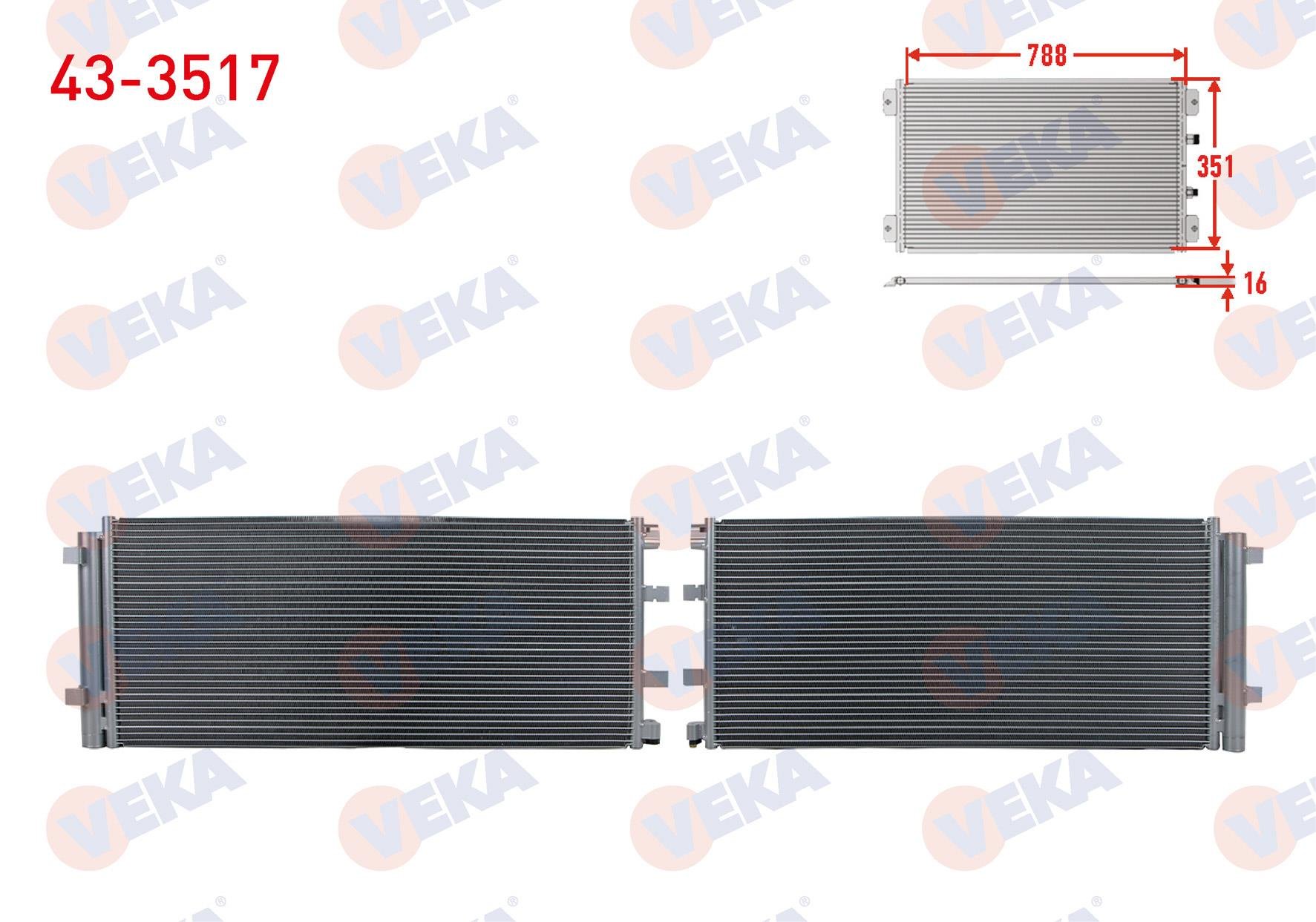VEKA433517-Klima Radyatörü (Kondenser)