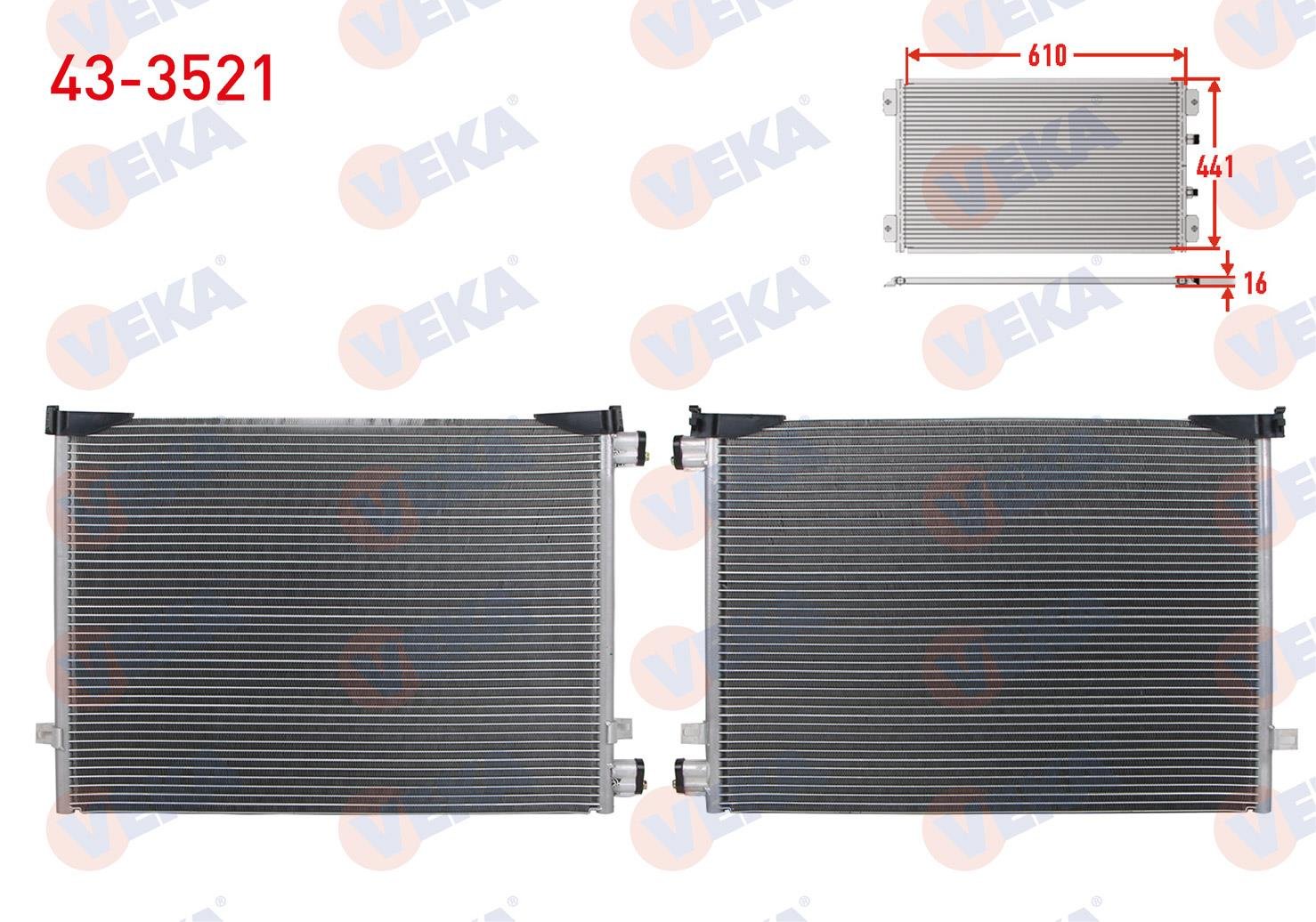 VEKA433521-Klima Radyatörü (Kondenser)