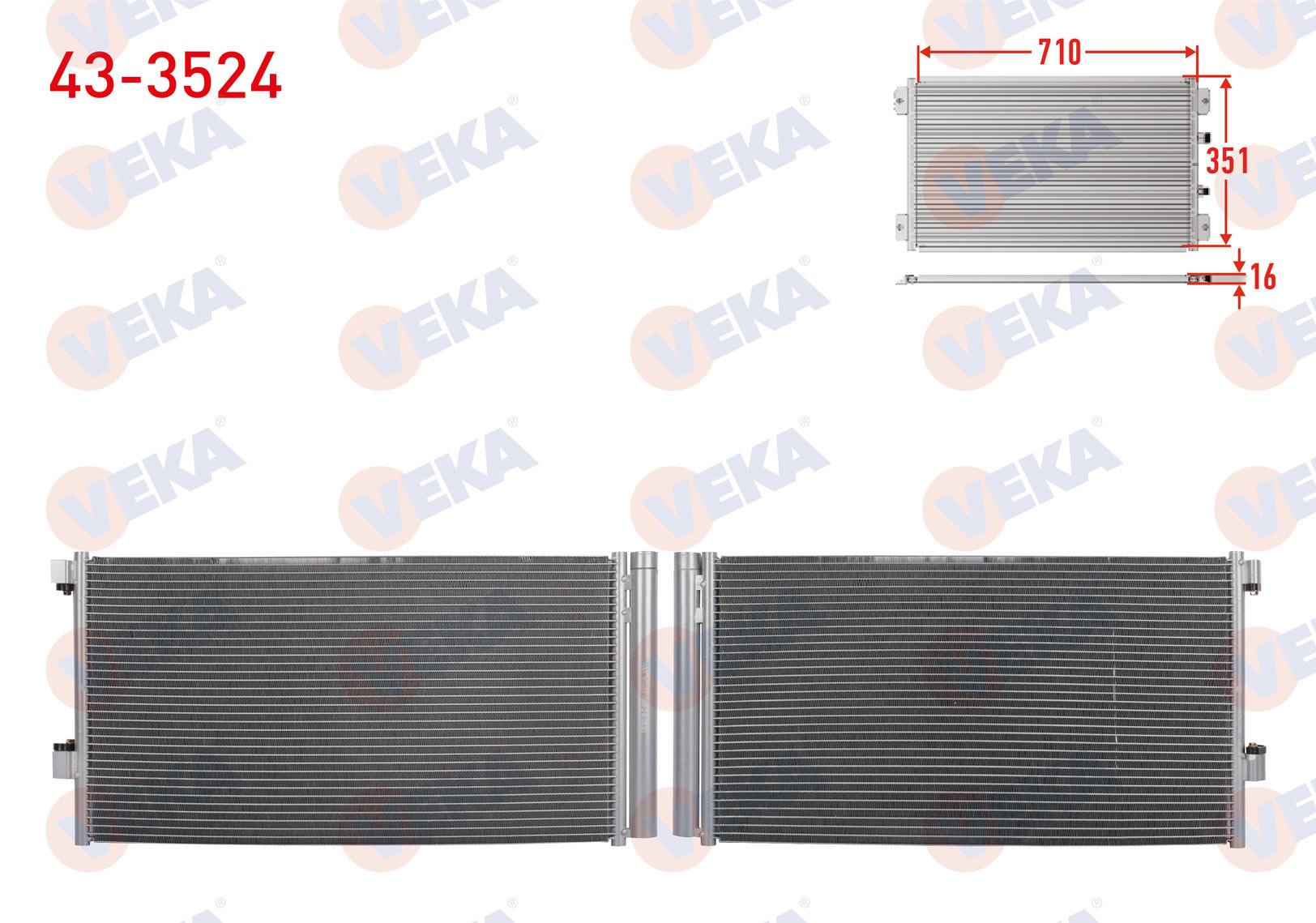 VEKA433524-Klima Radyatörü (Kondenser)
