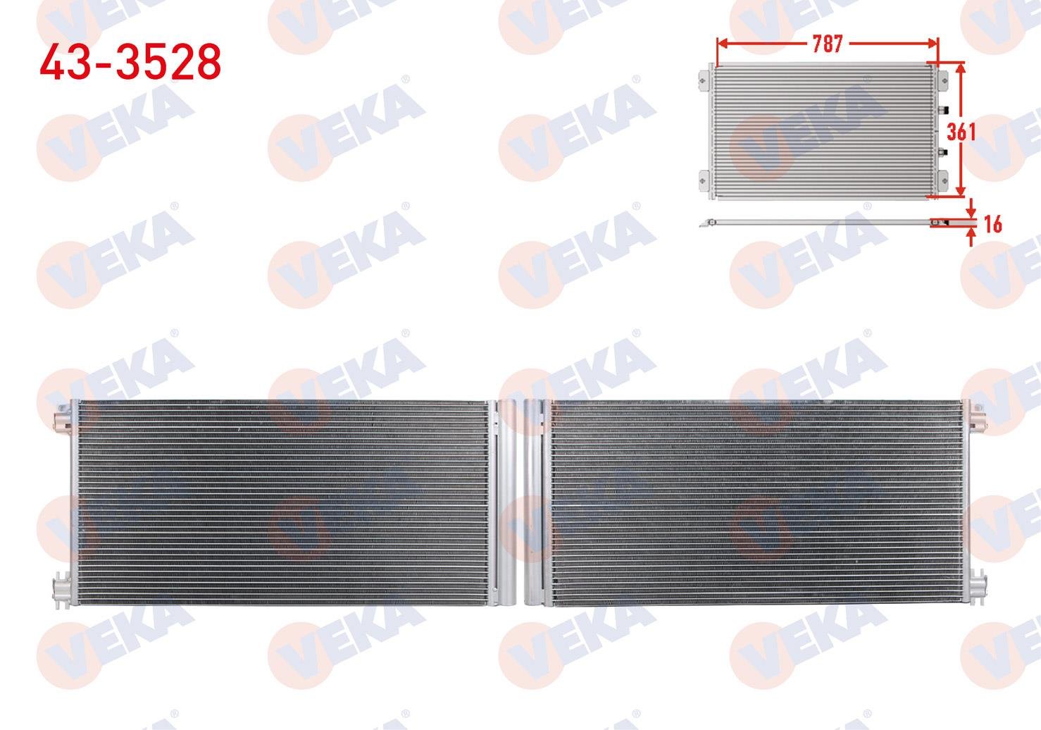 VEKA433528-Klima Radyatörü (Kondenser)