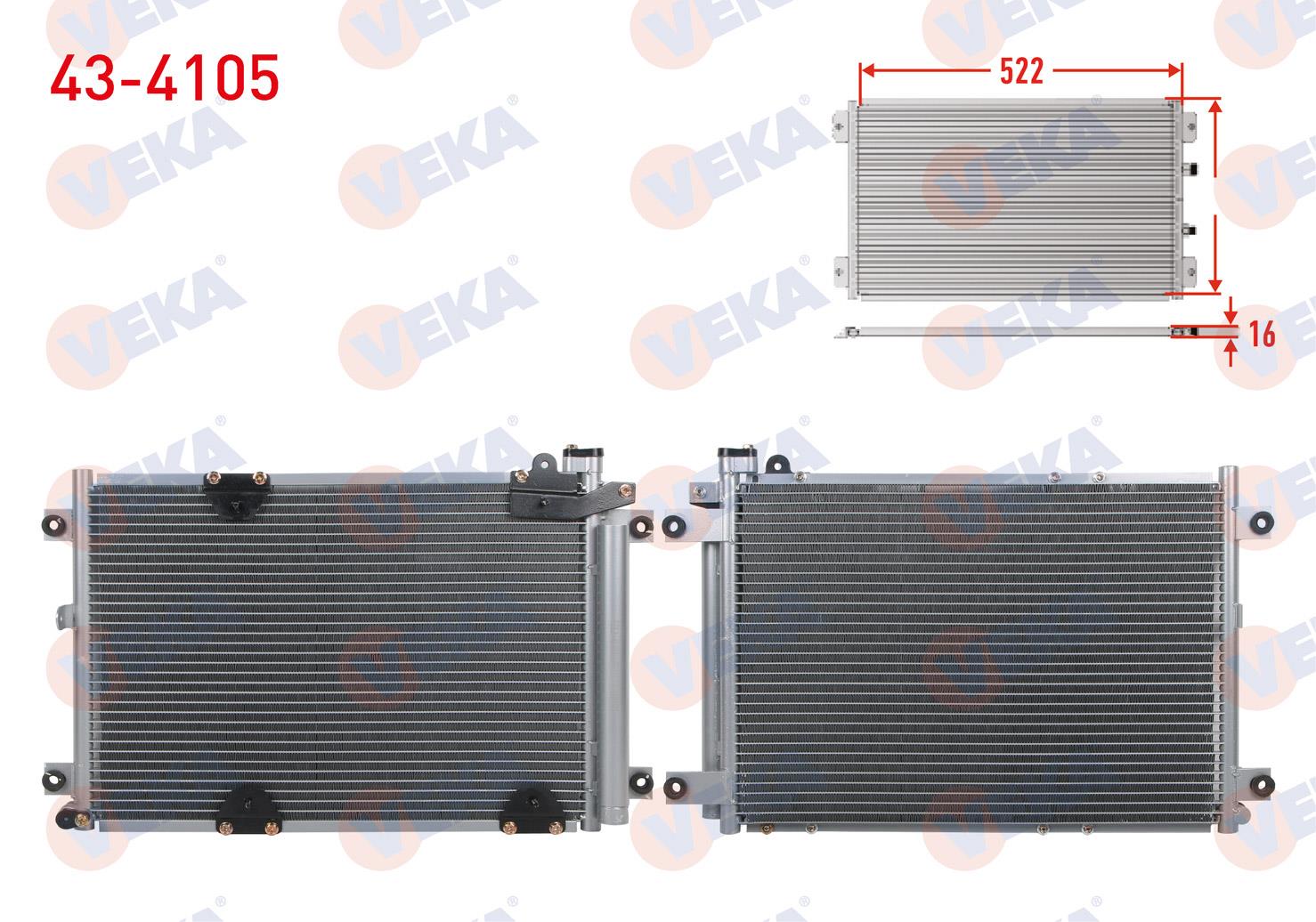 VEKA434105-Klima Radyatörü (Kondenser)