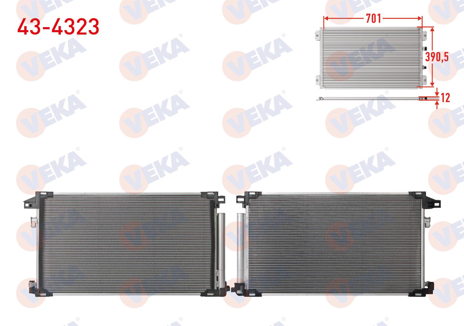 VEKA434323-Klima Radyatörü (Kondenser)