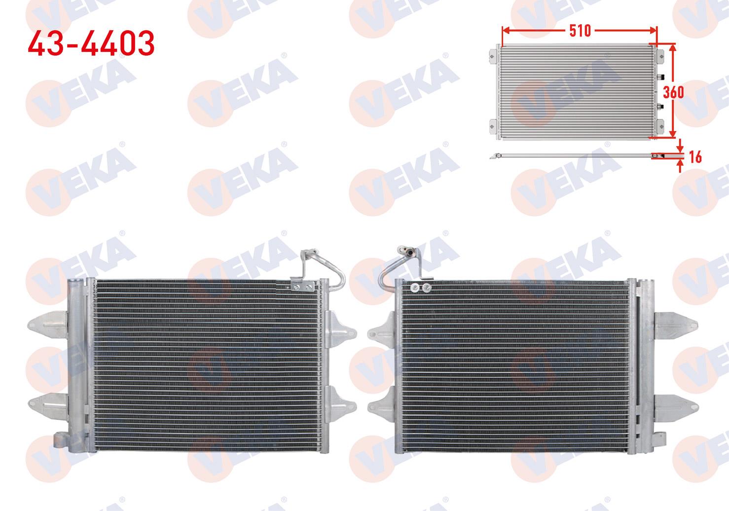 VEKA434403-Klima Radyatörü (Kondenser)