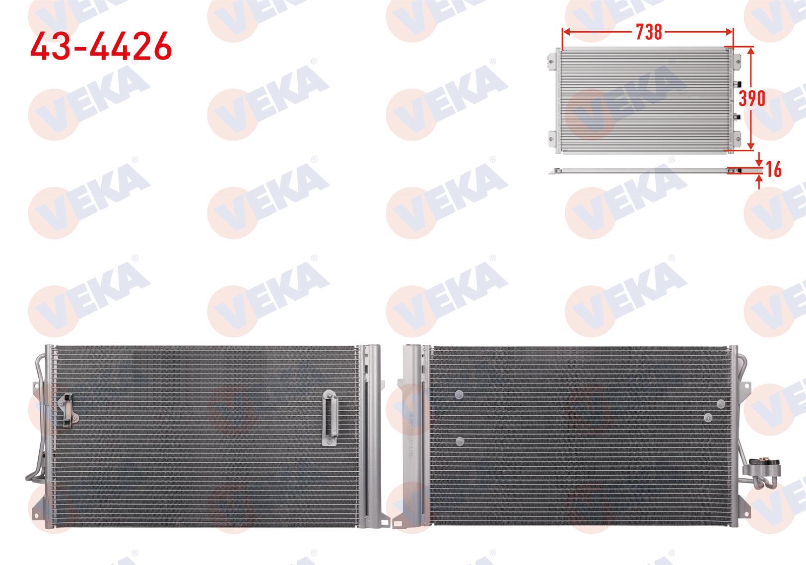 VEKA434426-Klima Radyatörü (Kondenser)