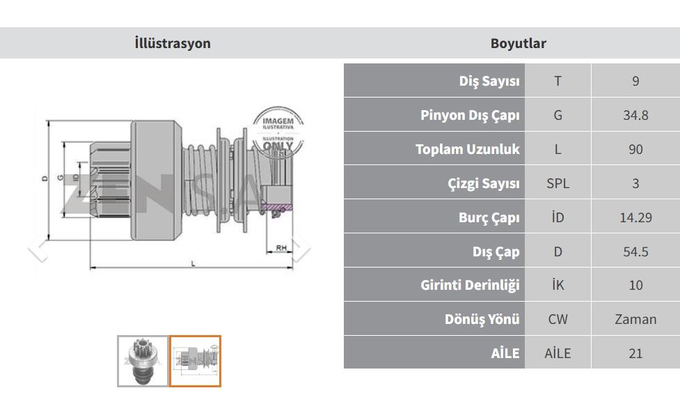 ZEN0028-Marş Dişlisi