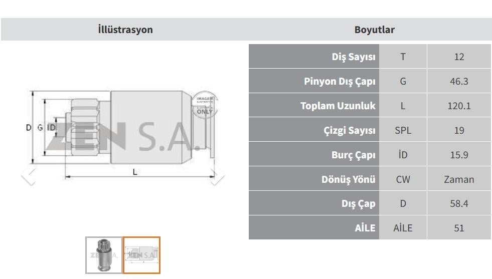 ZEN0097-Marş Dişlisi