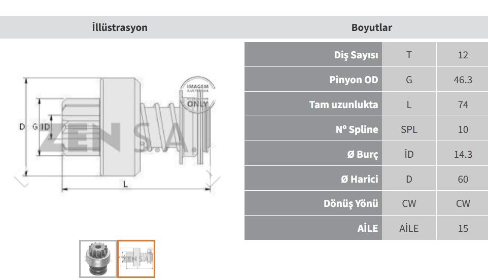 ZEN0528-Marş Dişlisi