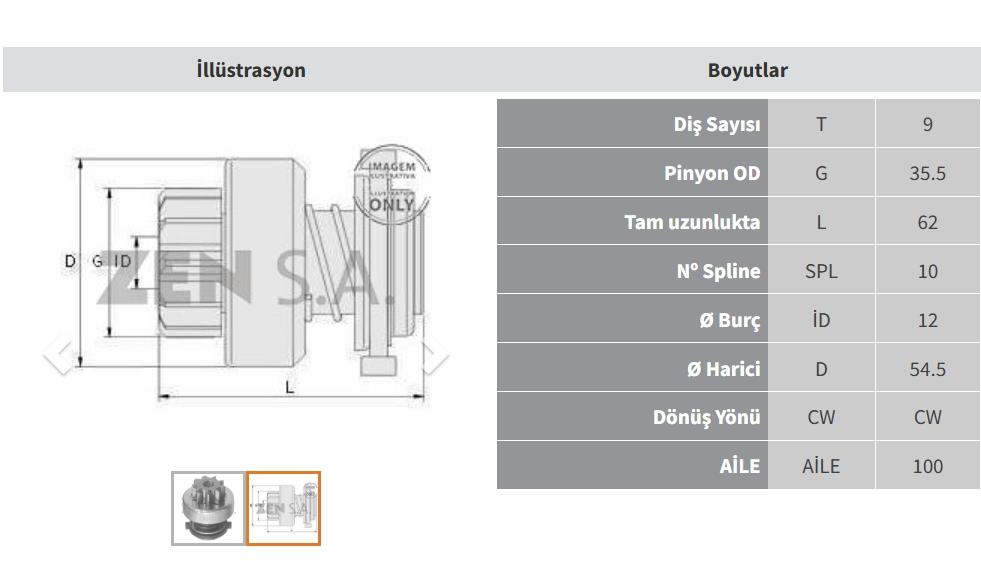 ZEN0875-Marş Dişlisi