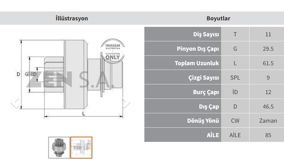 ZEN0936-Marş Dişlisi