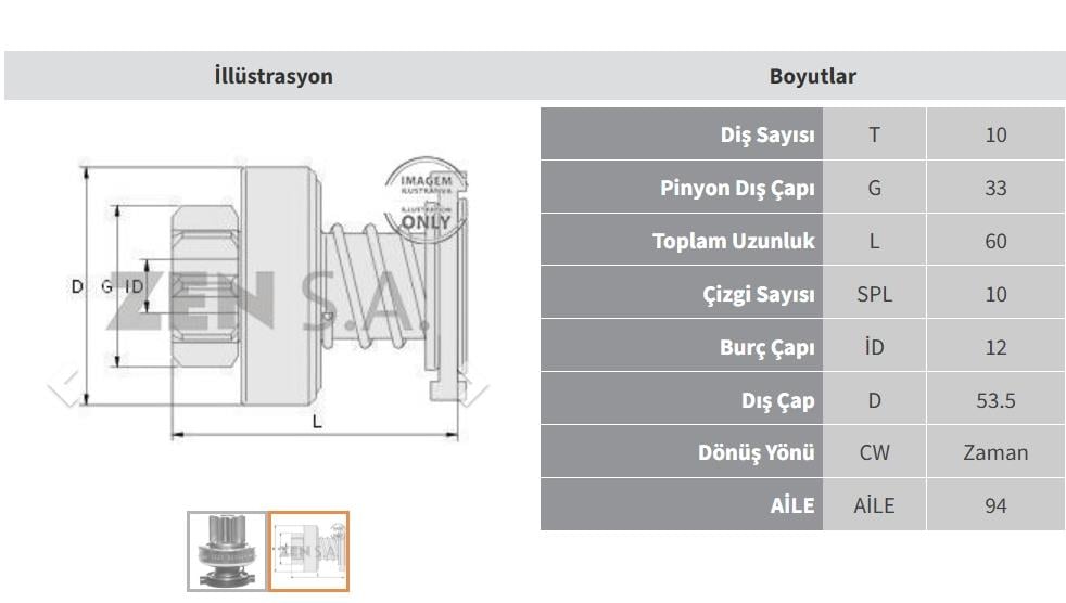 ZEN1631-Marş Dişlisi