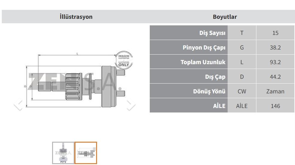 ZEN1974-Marş Dişlisi