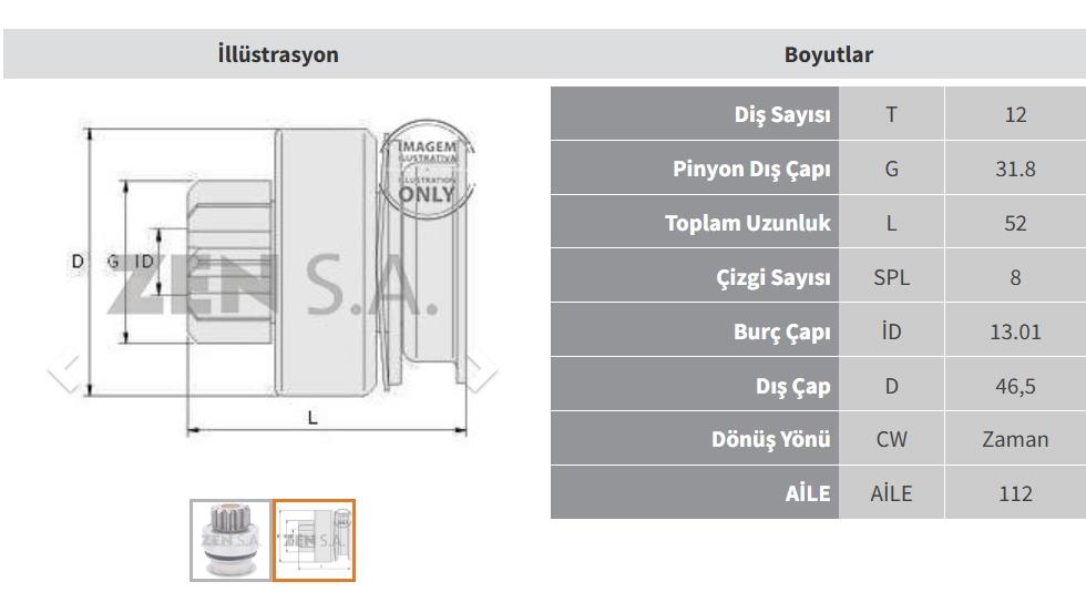 ZEN2022-Marş Dişlisi