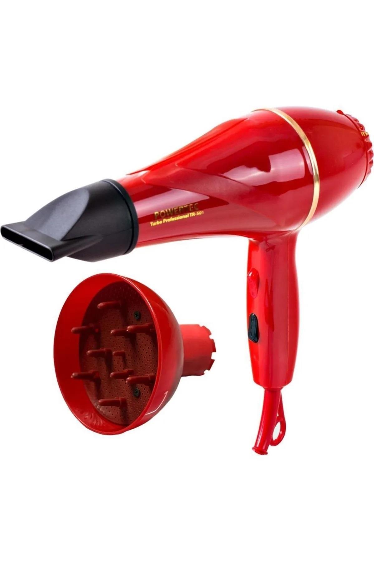 Powertec TR-501+Renkli Vigo Başlıklı Profesyonel Renkli Fön Makinesi