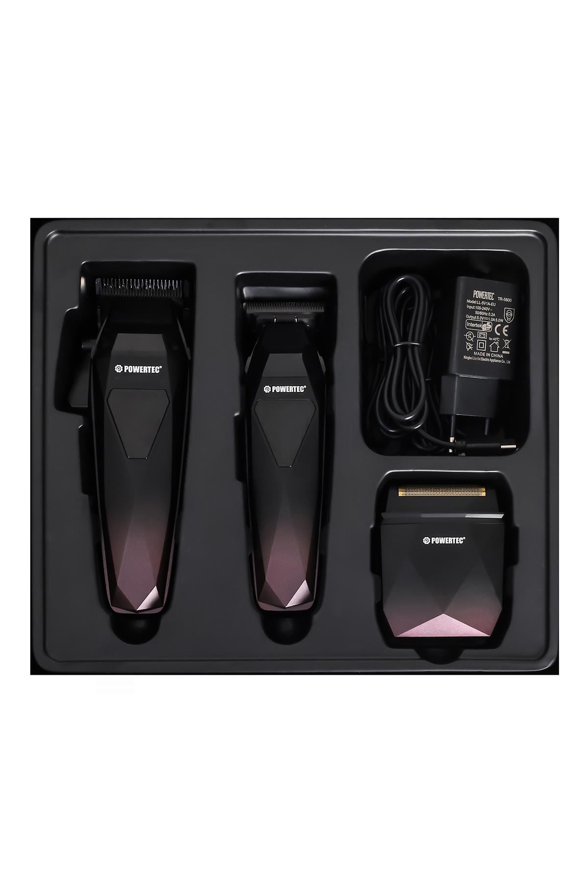 Powertec TR-5800 Saç-Sakal-Ense-Günlük Tıraş Makinesi 3in1 ( 0.5mm Tarak Dahil )