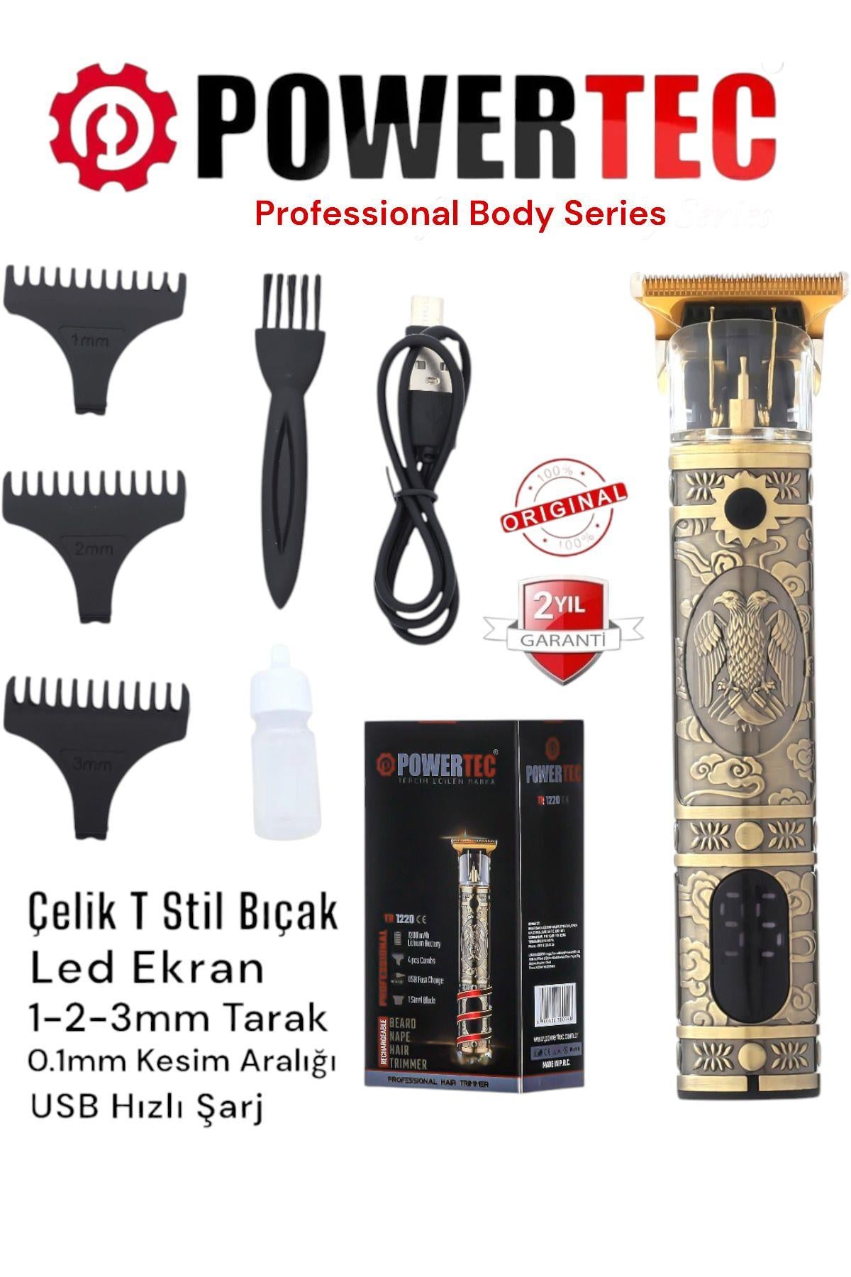 TR-1220 Pro Usb Şarjlı T Bıçak Saç Sakal Vücut Kıl Tüy Alma Kadın Erkek Epilasyon Tıraş Makinesi