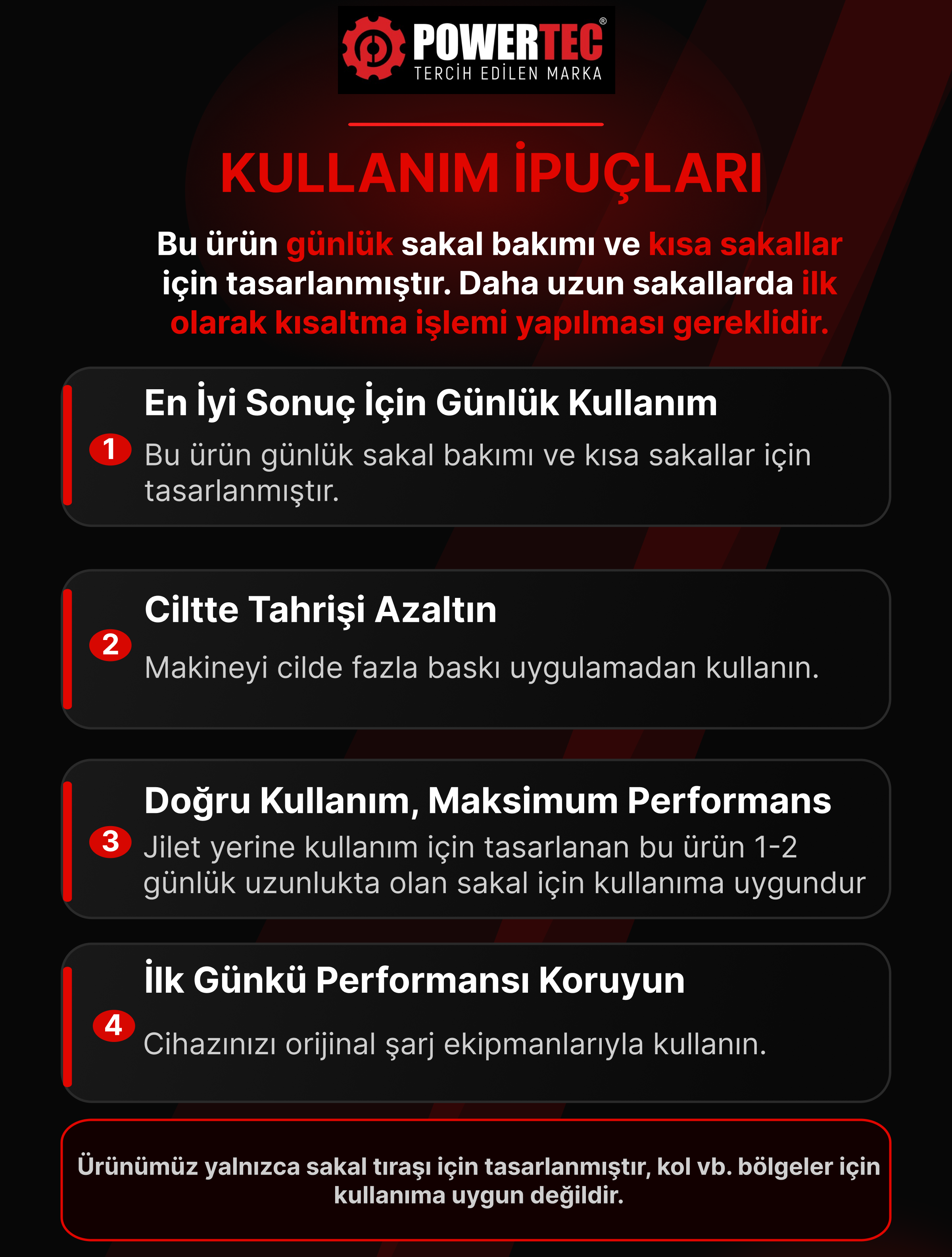 TR-150 Profesyonel Günlük Sakal Tıraş Makinesi