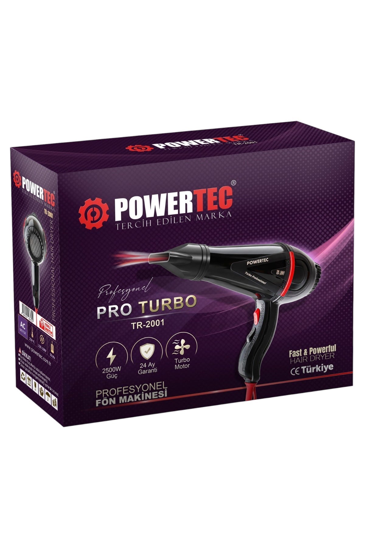 TR-2001 Profesyonel Saç Kurutma & Fön Makinesi 2500W