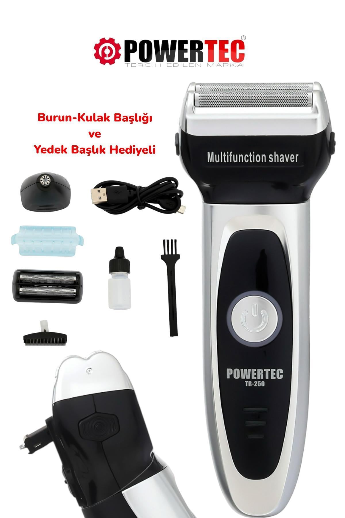 TR-250 Günlük Sakal Tıraş Makinesi  +Kulak-Burun Başlığı