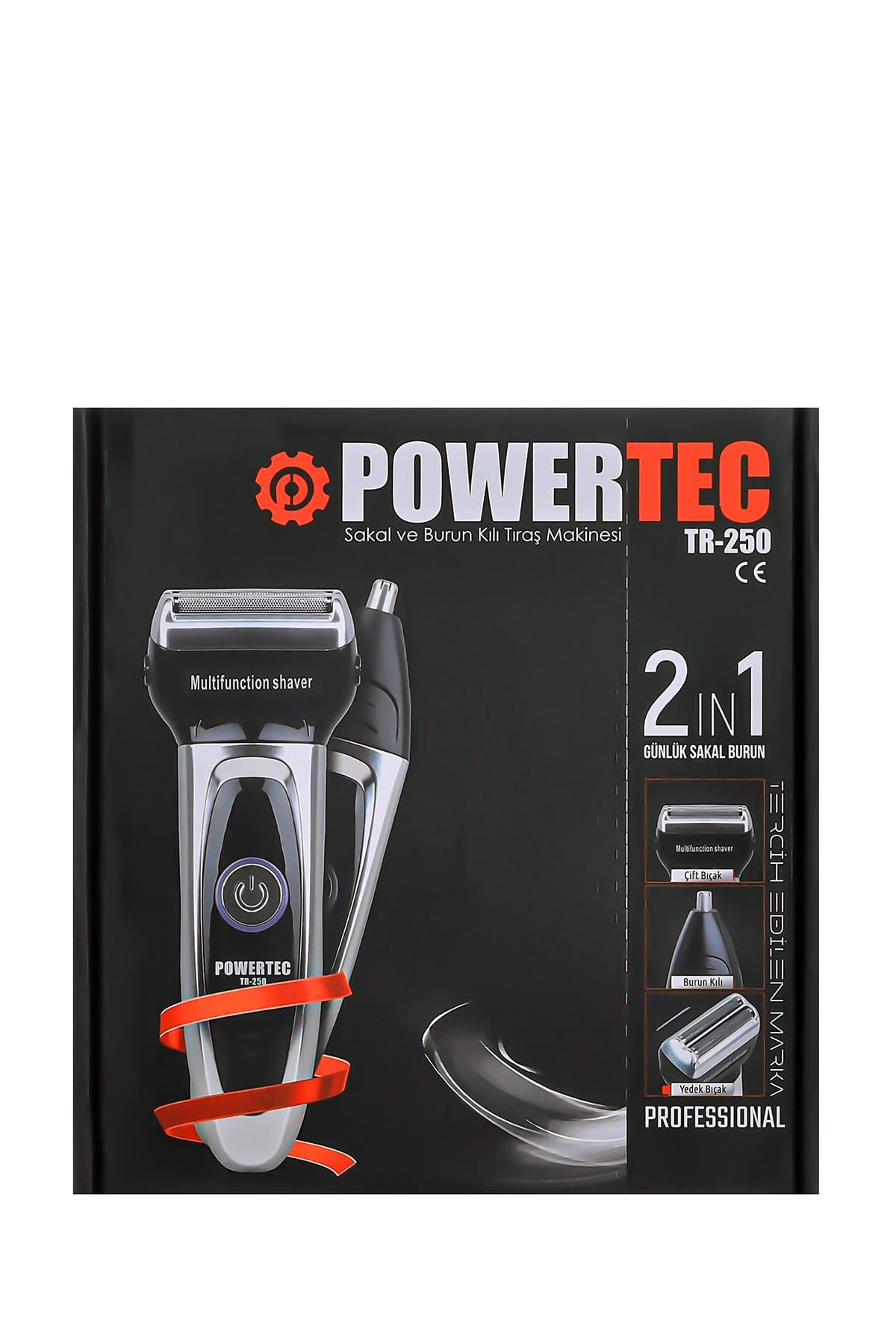 TR-250 Günlük Sakal Tıraş Makinesi  +Kulak-Burun Başlığı
