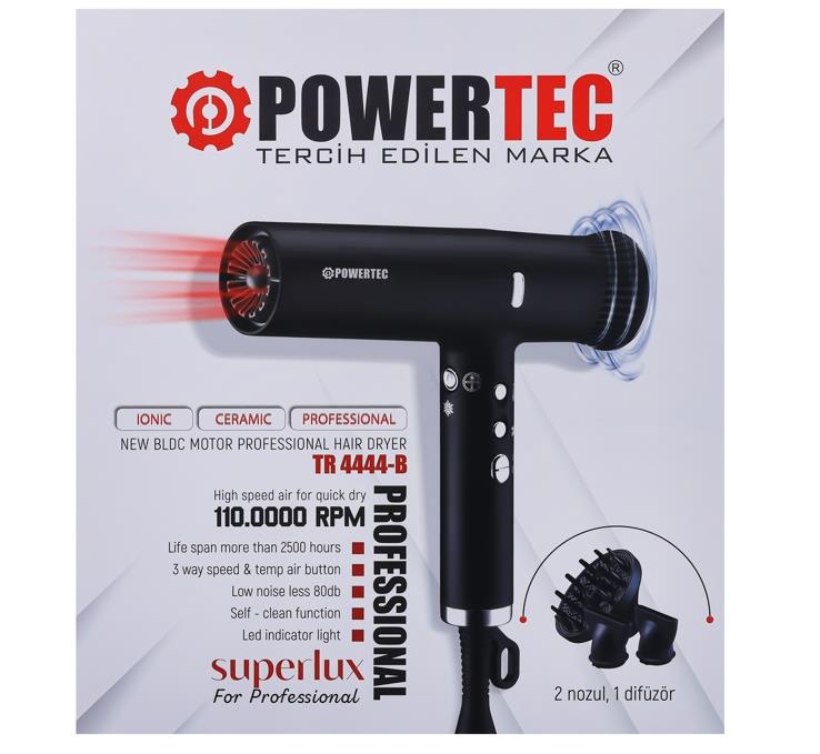 TR-4444 Süperlux Ionic Fön Makinası Siyah