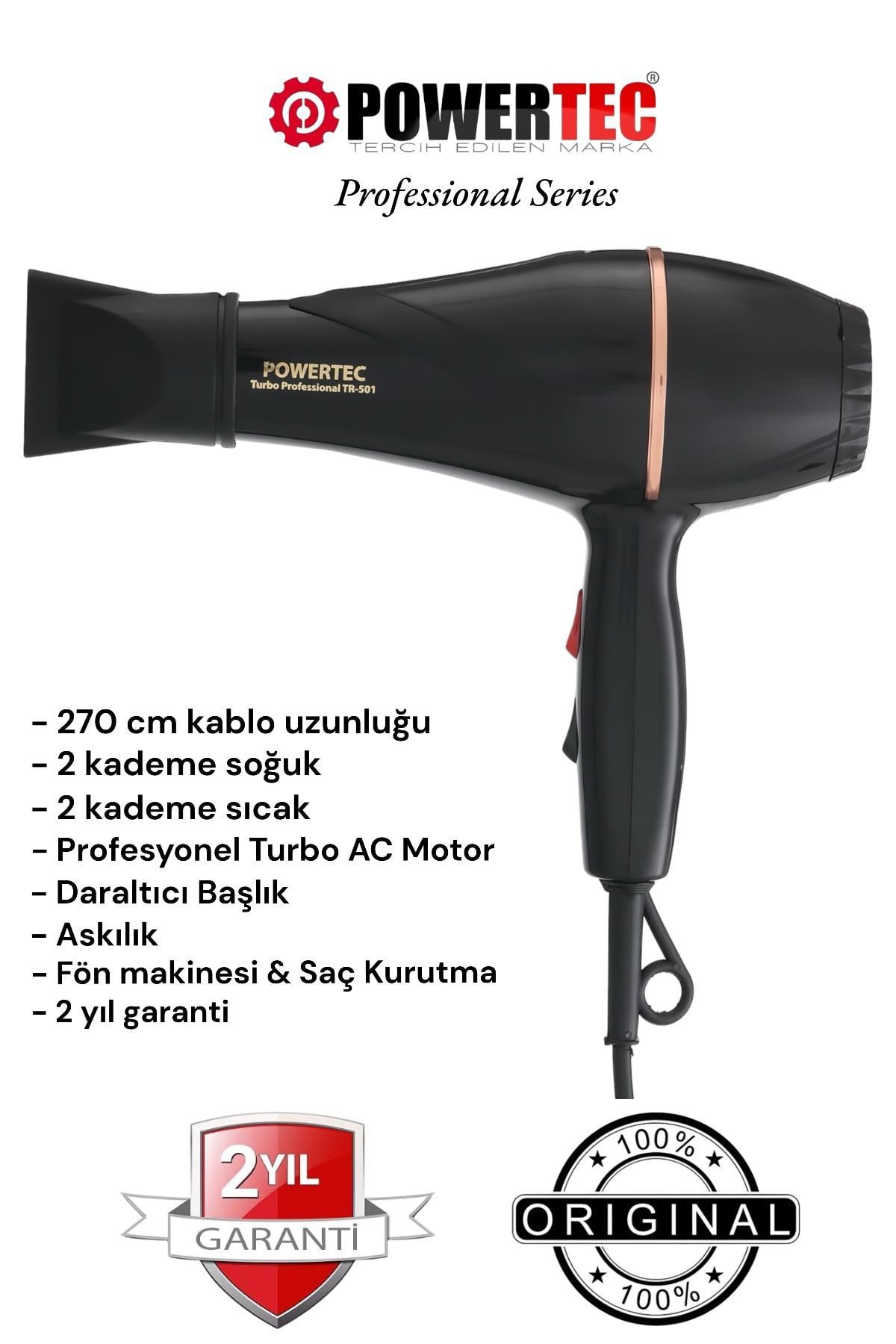TR-501 Profesyonel Renkli Fön Makinesi