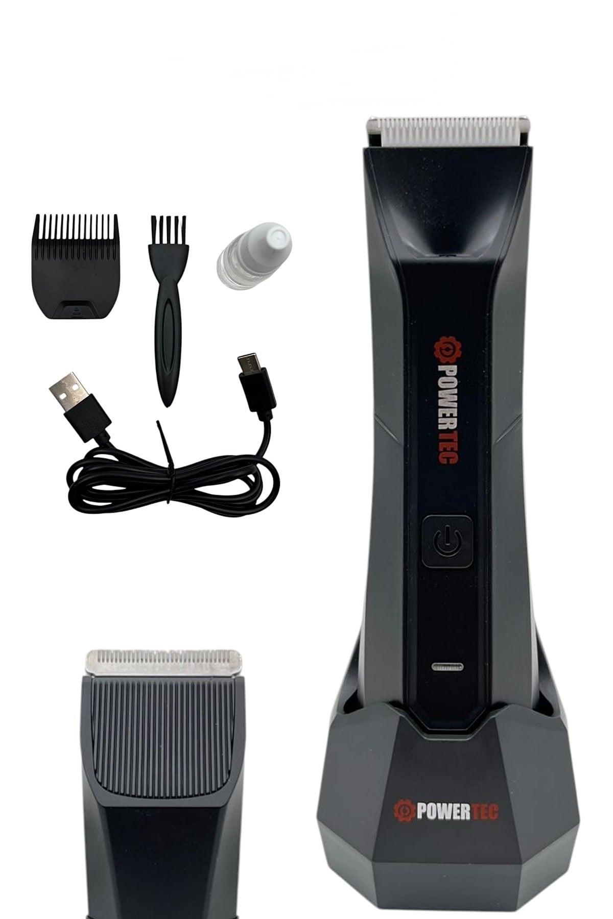 TR-660 Islak & Kuru Tüm Vücut Tıraş Makinesi (Led Işıklı & Ayarlanabilir Taraklı Başlık) IPX6 Type-C