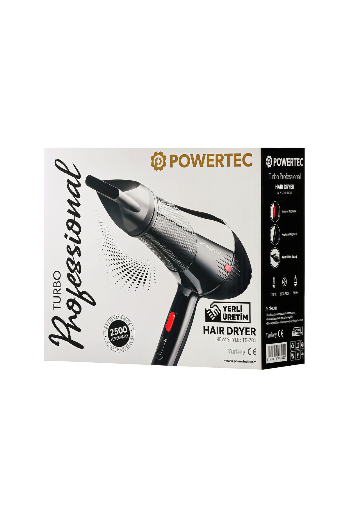 TR-701 Profesyonel Fön Makinesi + Profesyonel Berber Fön Fırçası