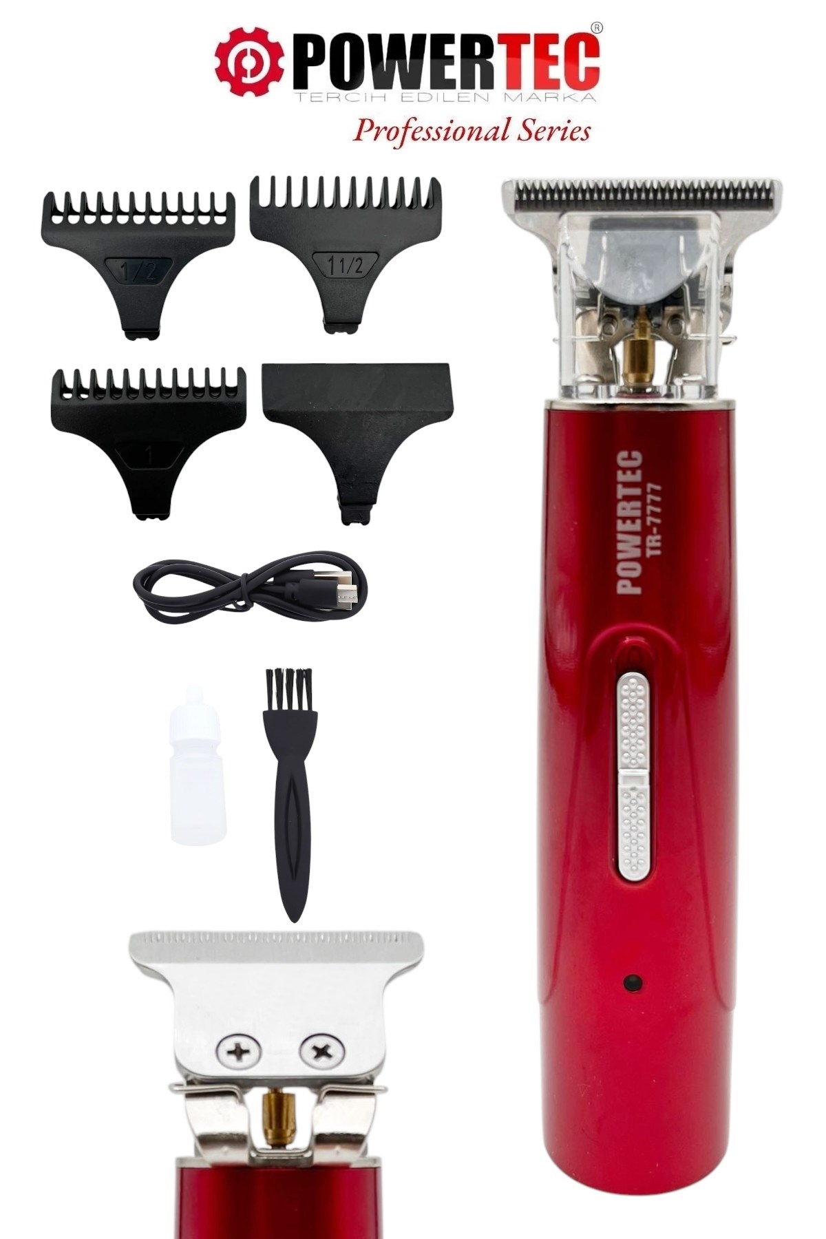 TR-7777 Sakal Ense Vücut Tıraş Kesim Çizim Makinesi (Type-C Şarjlı)