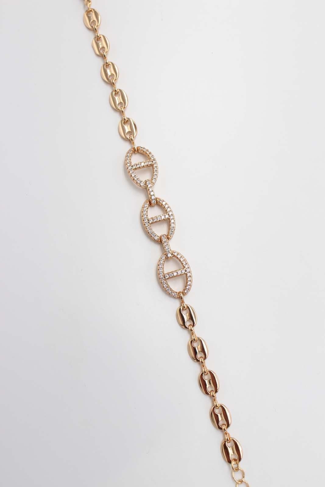 Taşlı Gold Bileklik