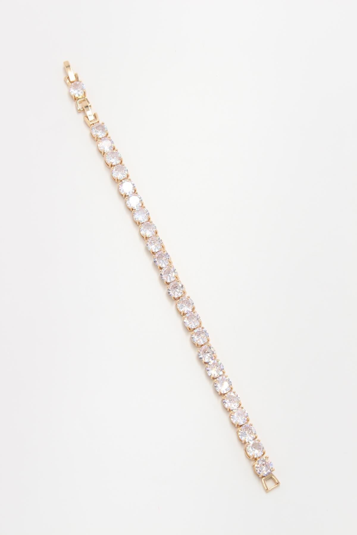 Taşlı Gold Bileklik