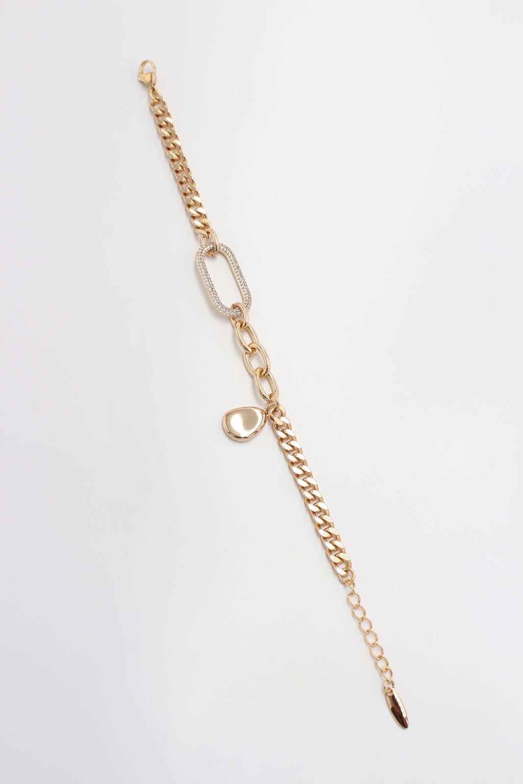 Taşlı Gold Bileklik