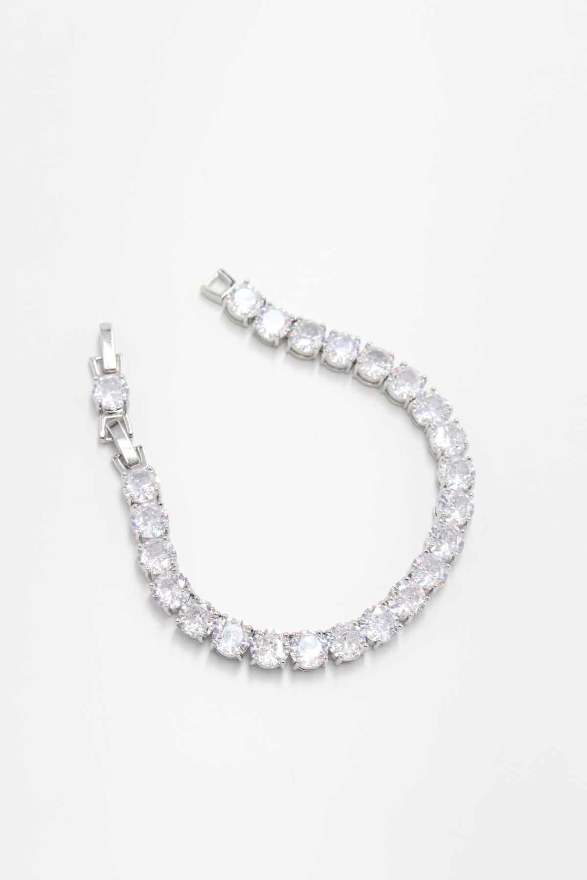 Taşlı Silver Bileklik