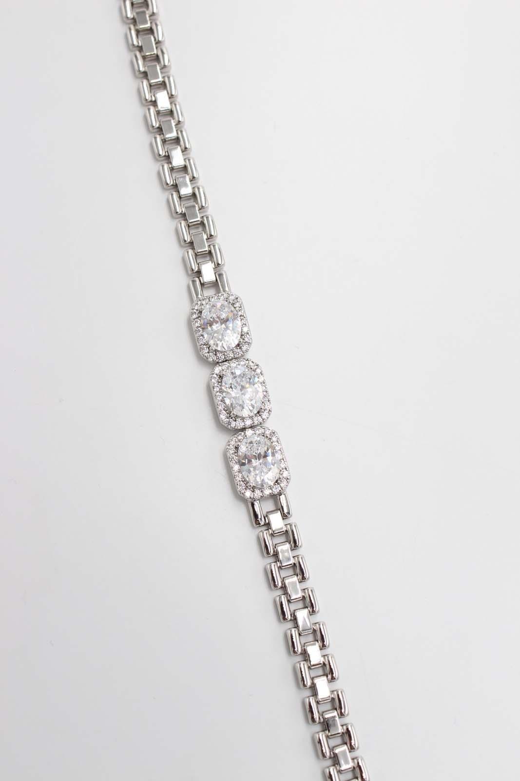 Taşlı Silver Bileklik