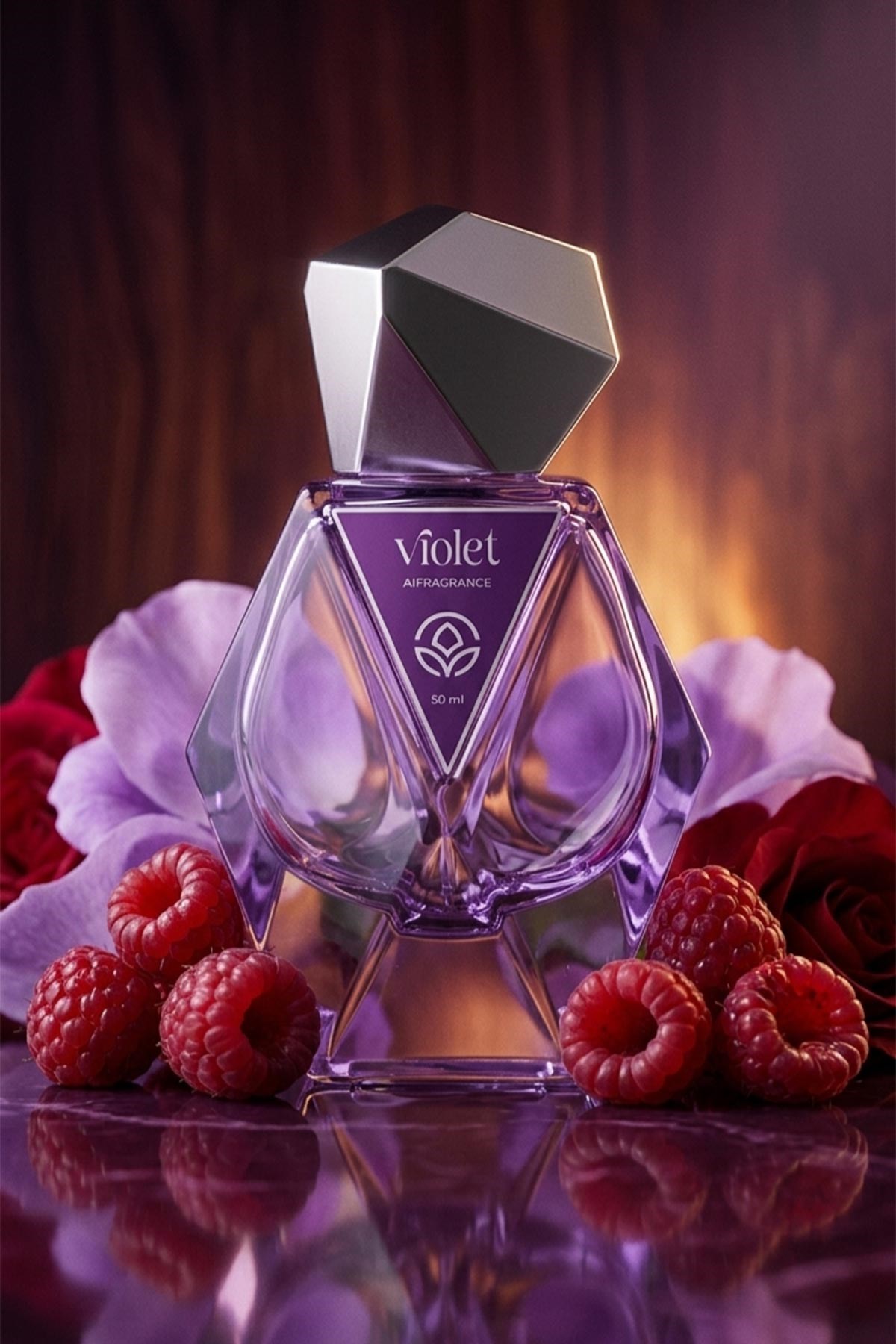 AI Fragrance Violet EDP Kadın Parfüm 50ml | Raspberry | Gül | Pralin | Woody | Amber