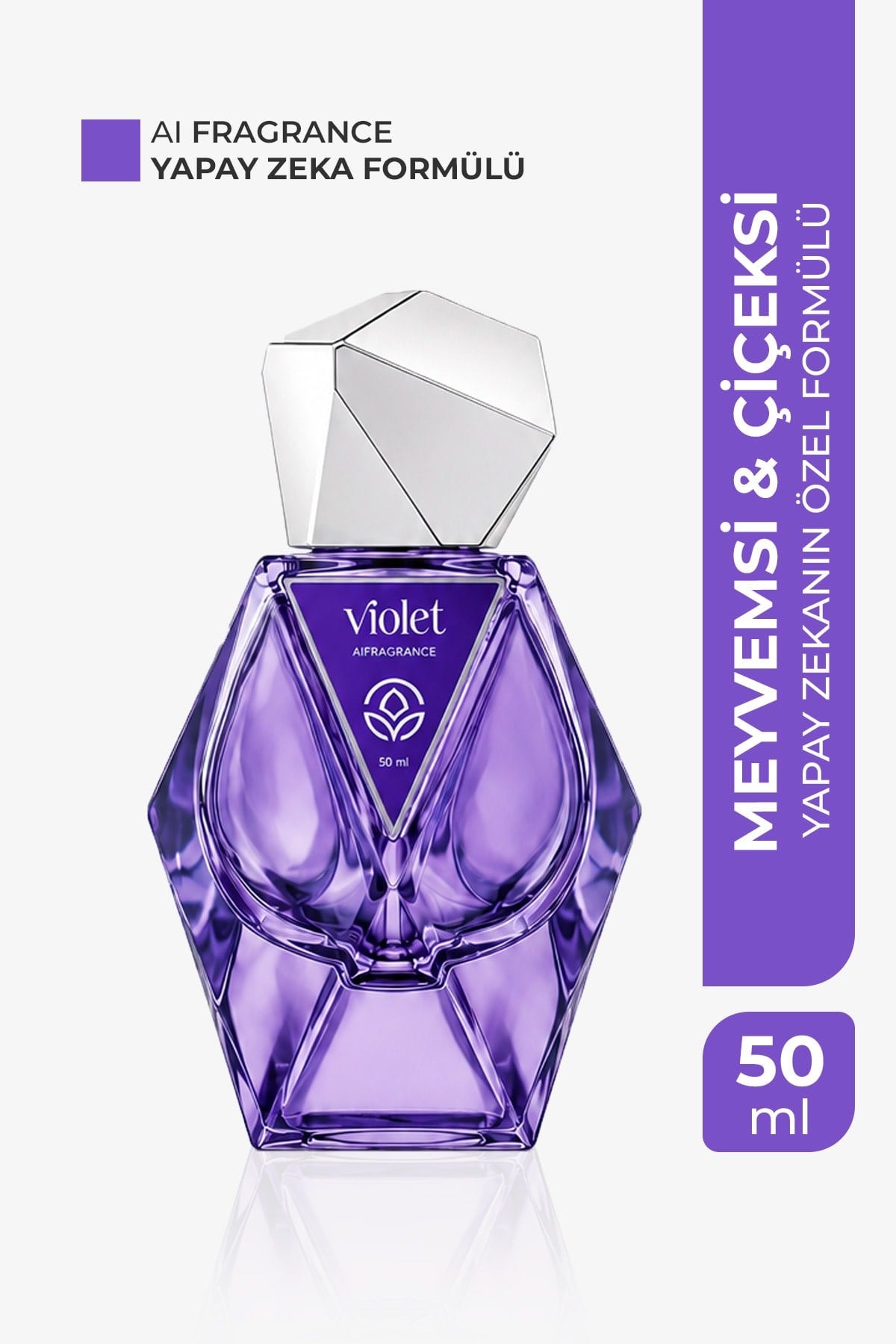 AI Fragrance Violet EDP Kadın Parfüm 50ml | Raspberry | Gül | Pralin | Woody | Amber