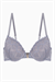 Anna Gold Detaylı Dantelli Sütyen - Push Up - 2568 - Gri