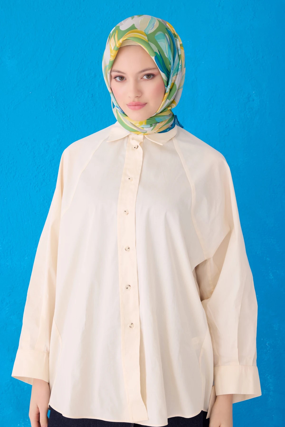 Belli Twill İpek Desenli Eşarp 4107D