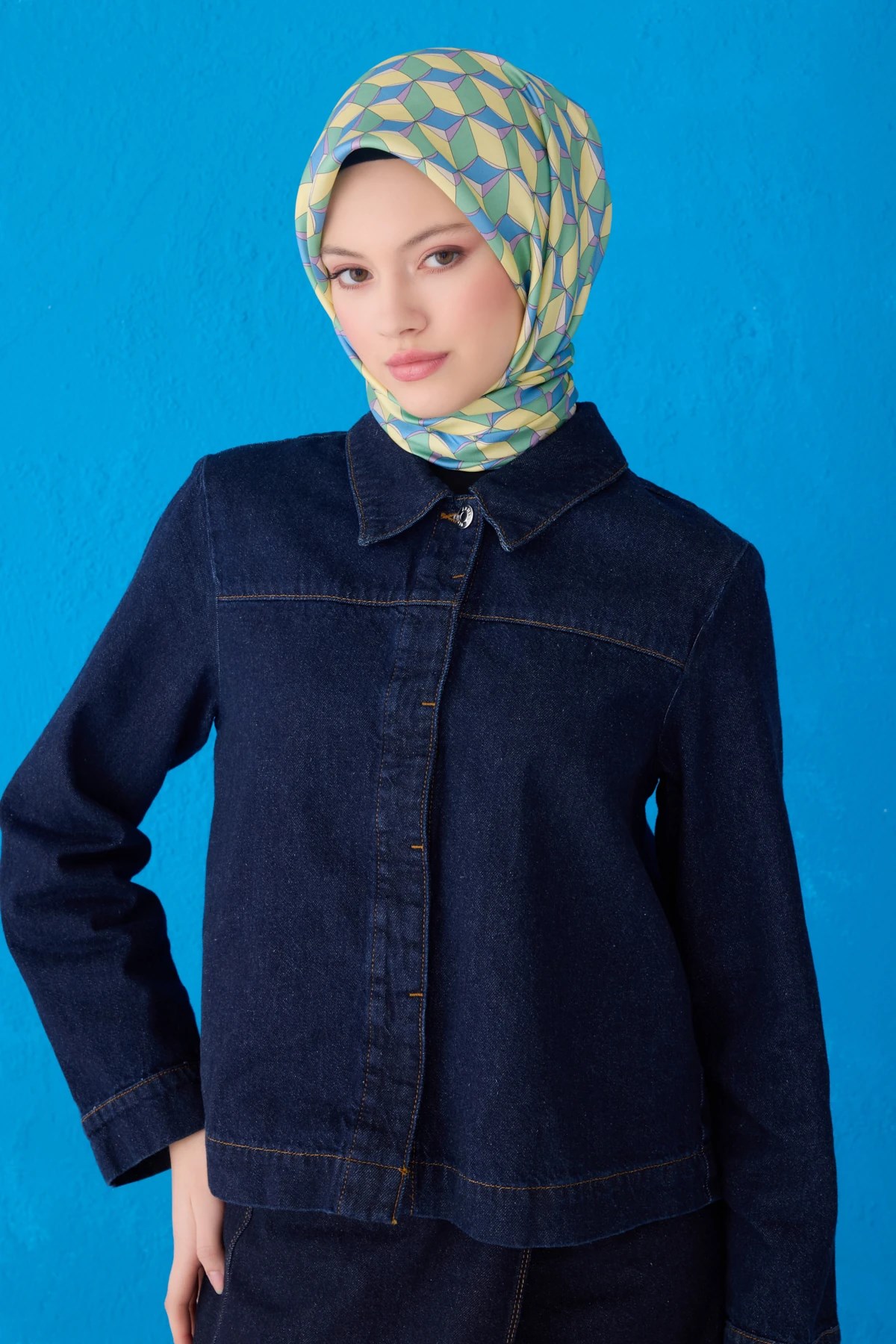 Belli Twill İpek Desenli Eşarp 4112D