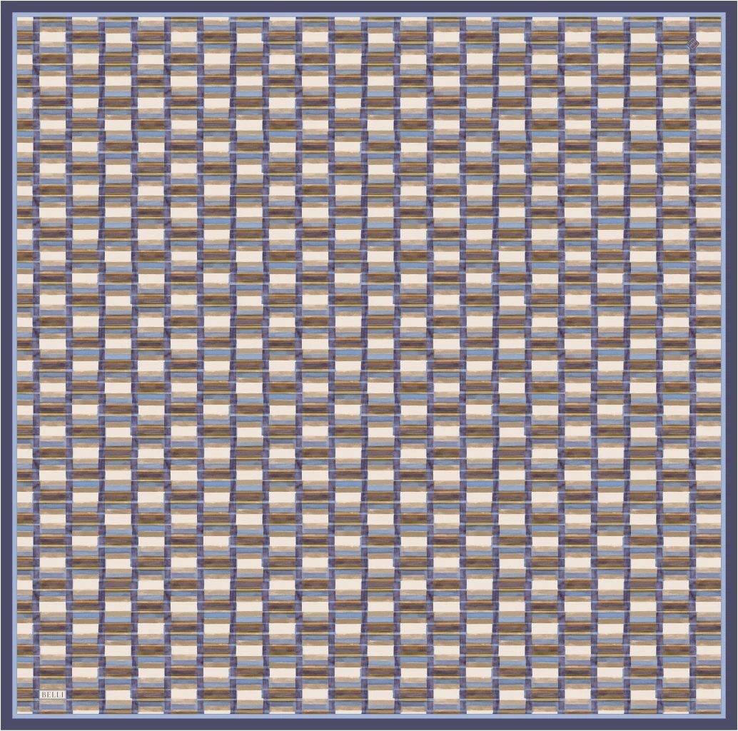 Belli Twill İpek Desenli Eşarp 4302D