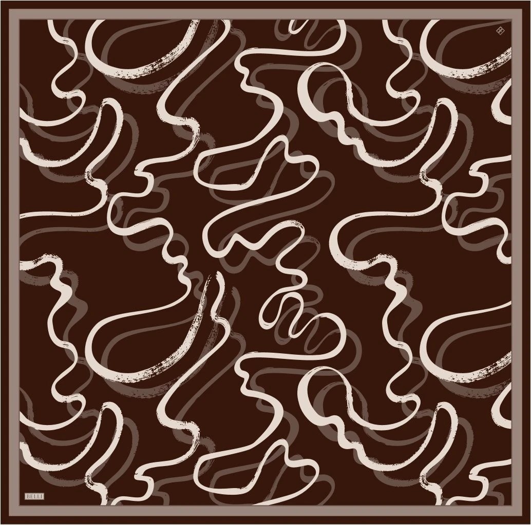 Belli Twill İpek Desenli Eşarp 4309D