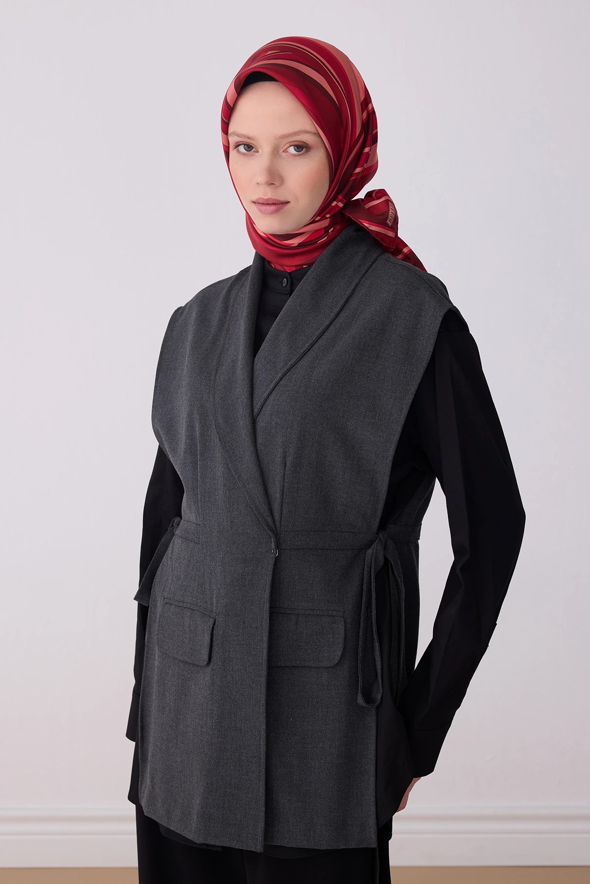 Belli Twill İpek Desenli Eşarp 4311D