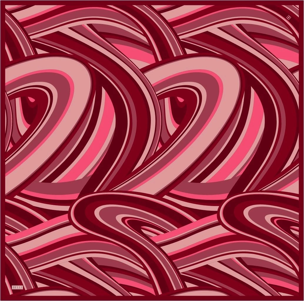 Belli Twill İpek Desenli Eşarp 4311D