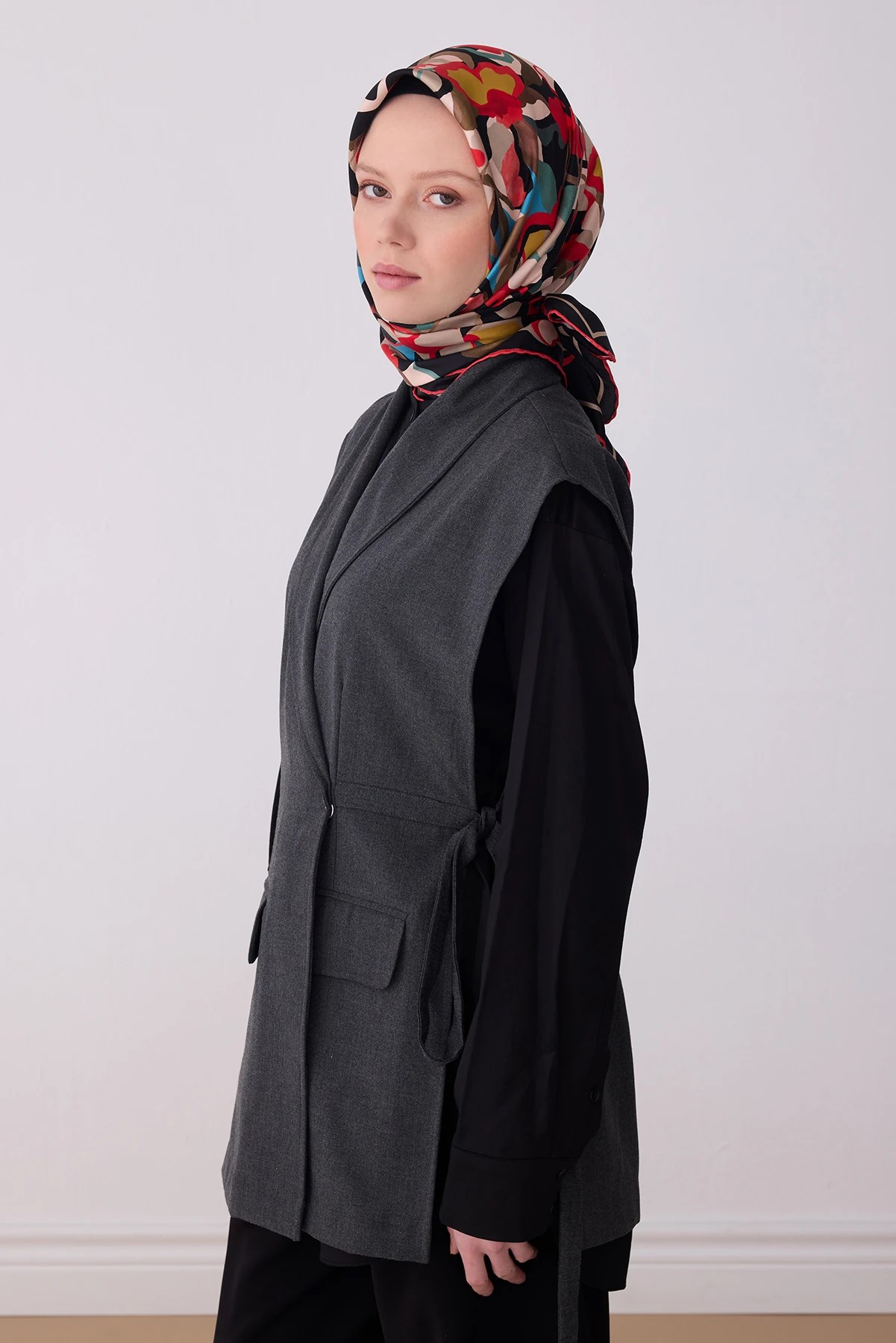 Belli Twill İpek Desenli Eşarp 4312D